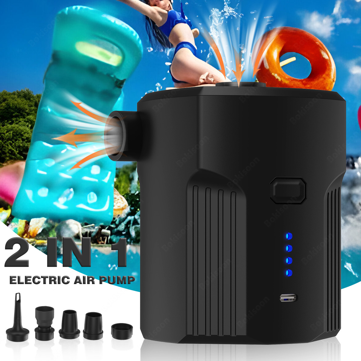 Bed Outdoor Camping - Bomba de ar elétrica portátil para