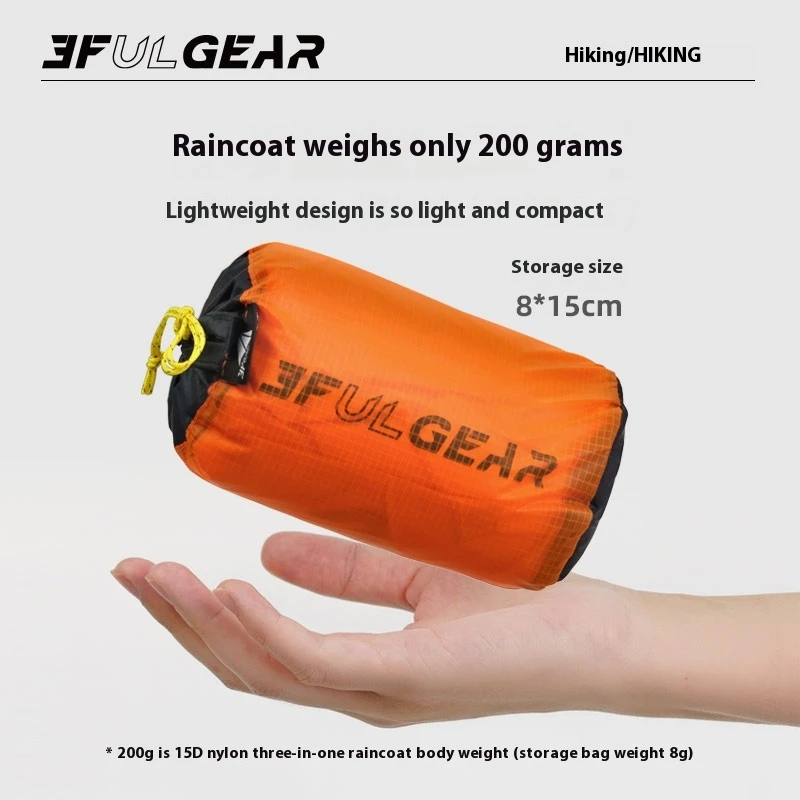 Capa de Chuva Ultralight 3 em  - Camping Rain Poncho avaliação e preço