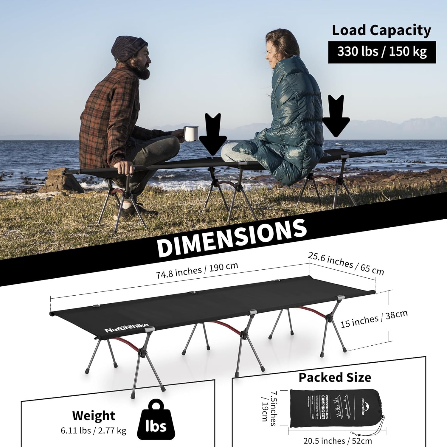 Cama de Camping Dobrável Natur - Bed Outdoor Camping avaliação e preço