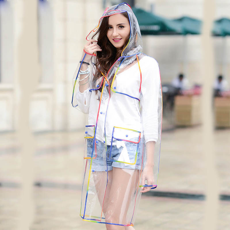 Capa de chuva transparente com - Camping Rain Poncho avaliação e preço