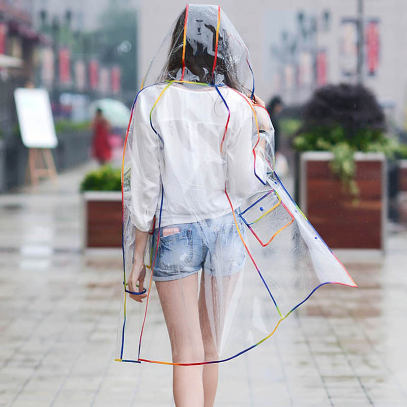 Capa de chuva transparente com - Camping Rain Poncho avaliação e preço