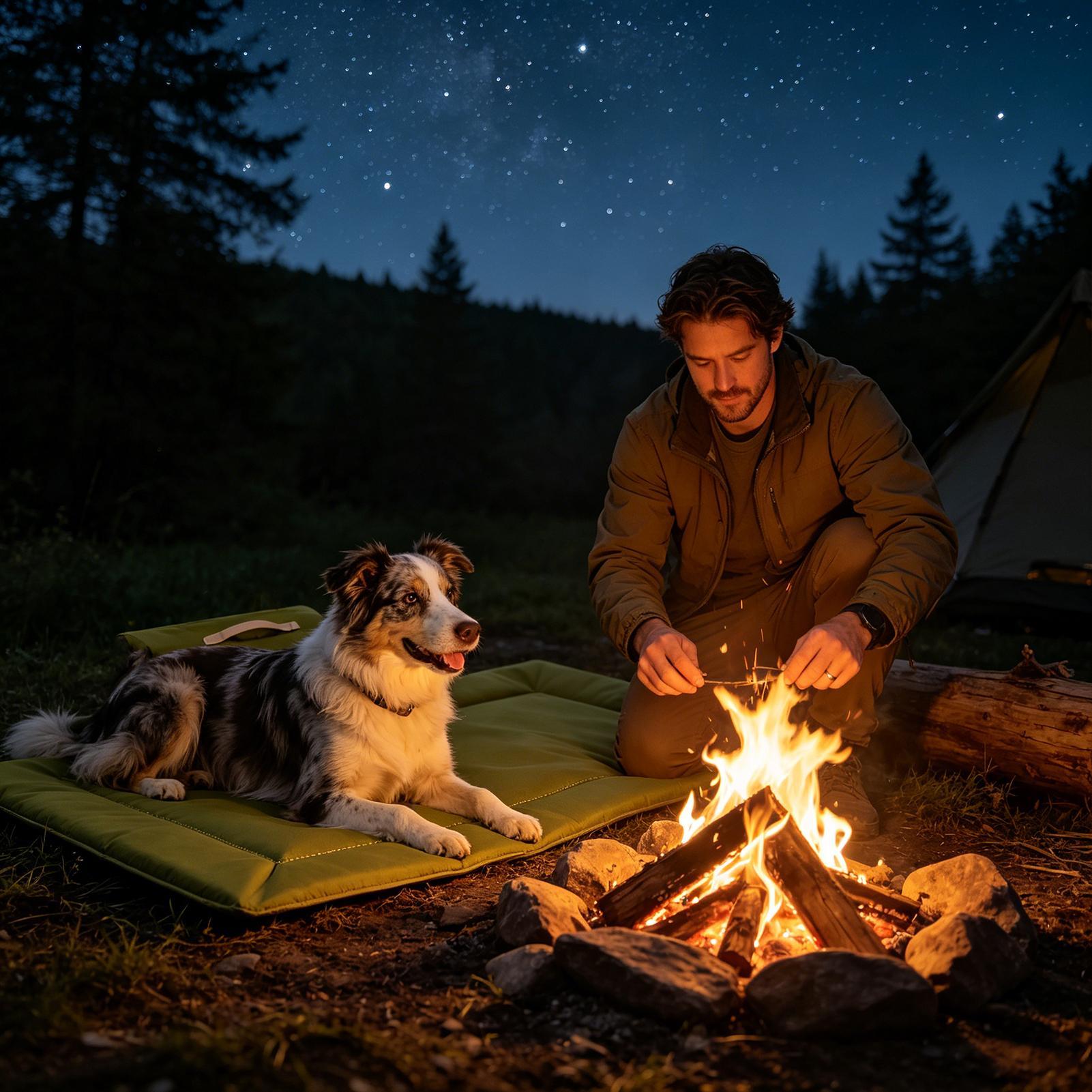 Cama de viagem para cães, dobr - Outdoor Camping Dog Bed avaliação e preço