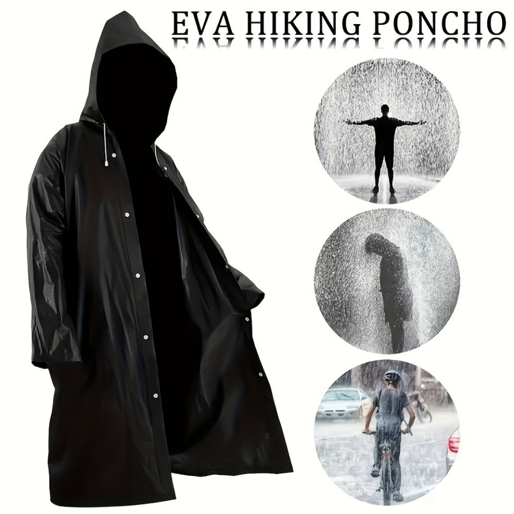 Poncho de chuva adulto unissex - Camping Rain Poncho avaliação e preço