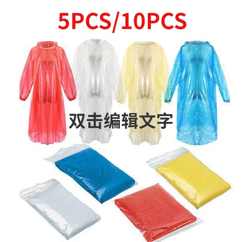 5/10pc capa de chuva descartáv - Camping Rain Poncho avaliação e preço
