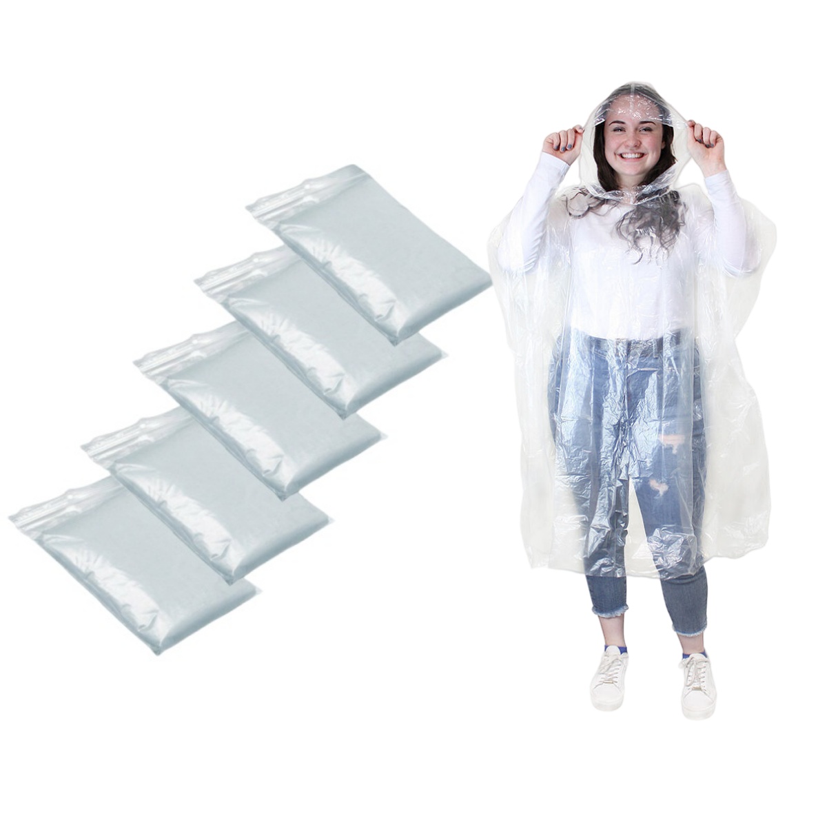 Impermeável descartável para a - Camping Rain Poncho avaliação e preço