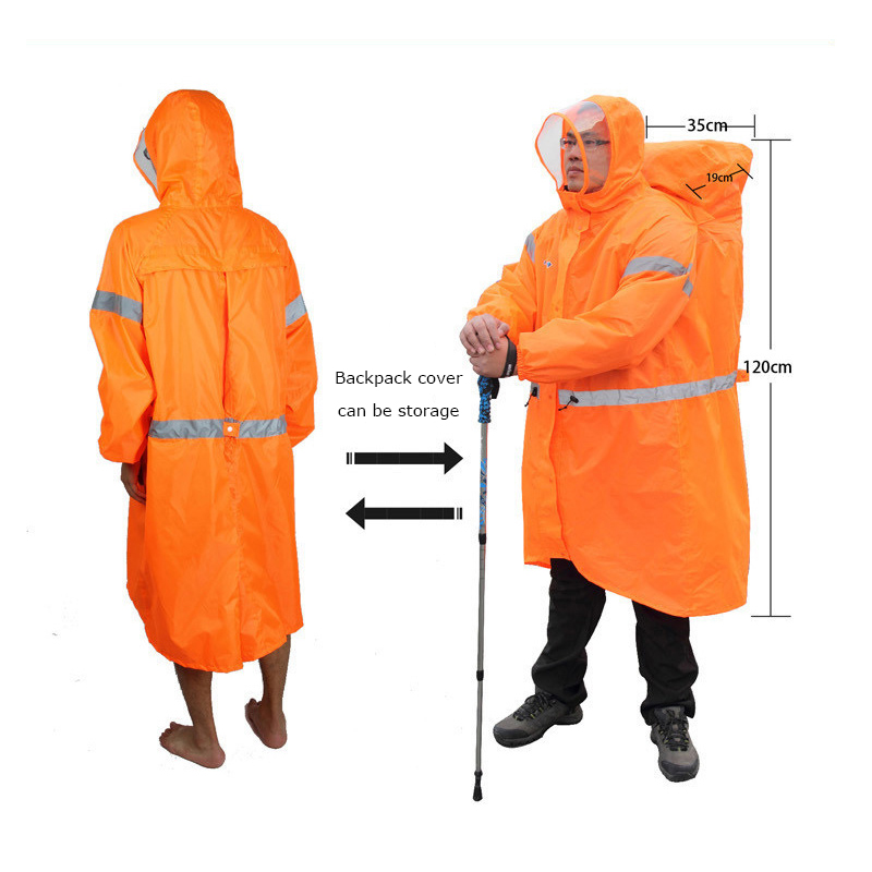 Mochila unissex refletiva para - Camping Rain Poncho avaliação e preço