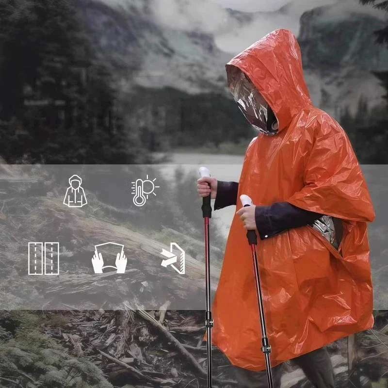 Poncho de Chuva de Emergência  - Camping Rain Poncho avaliação e preço