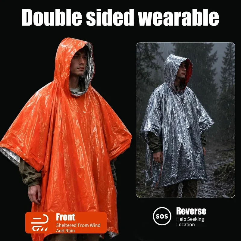 Poncho de Chuva de Emergência  - Camping Rain Poncho avaliação e preço